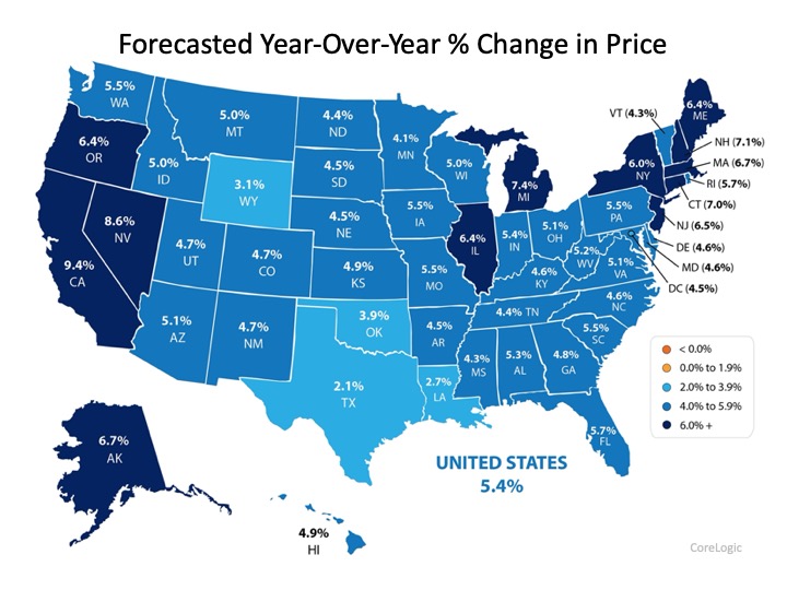 Forecasted Home Price Appreciation by State 2020